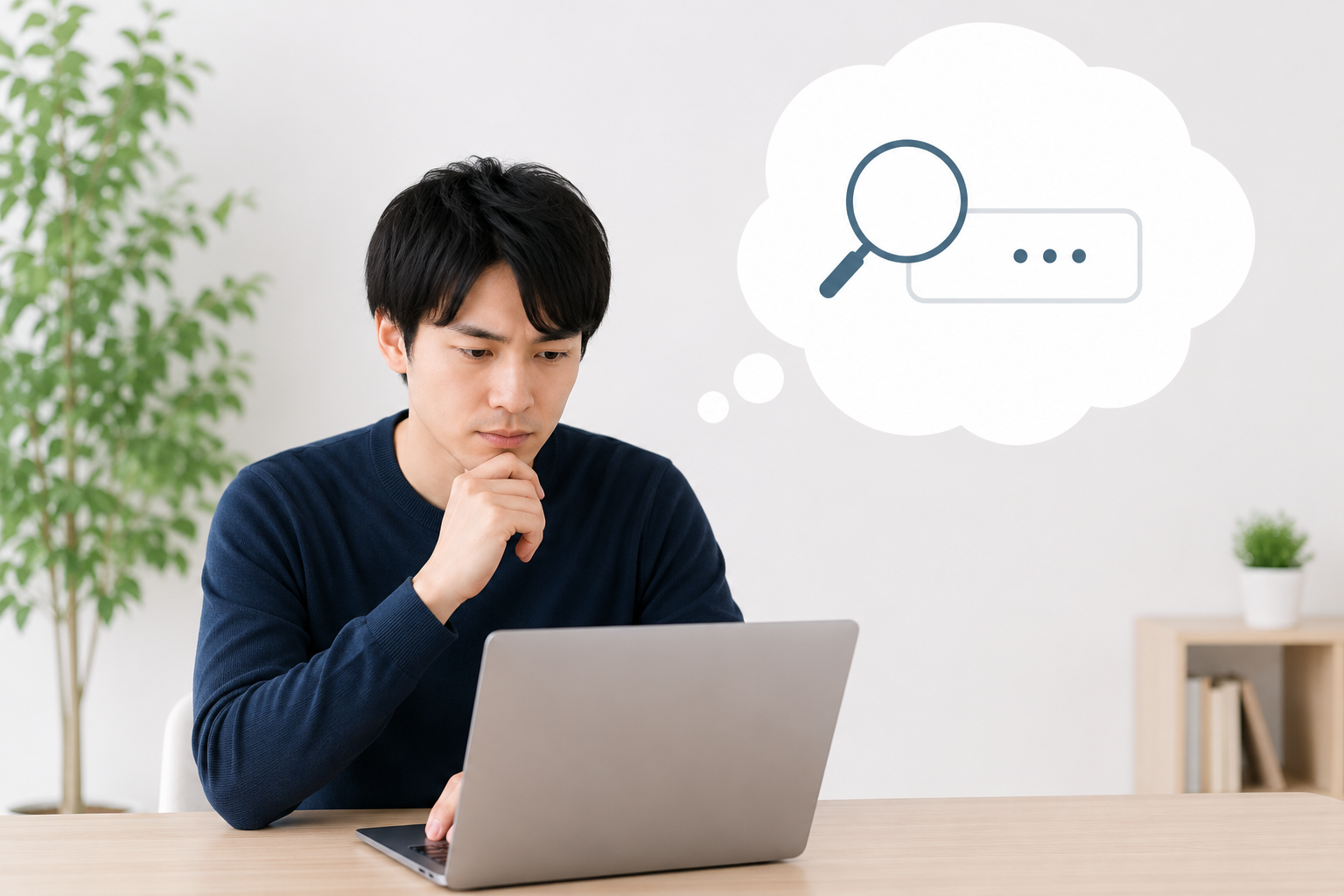 AI検索を使って情報を調べるイメージ